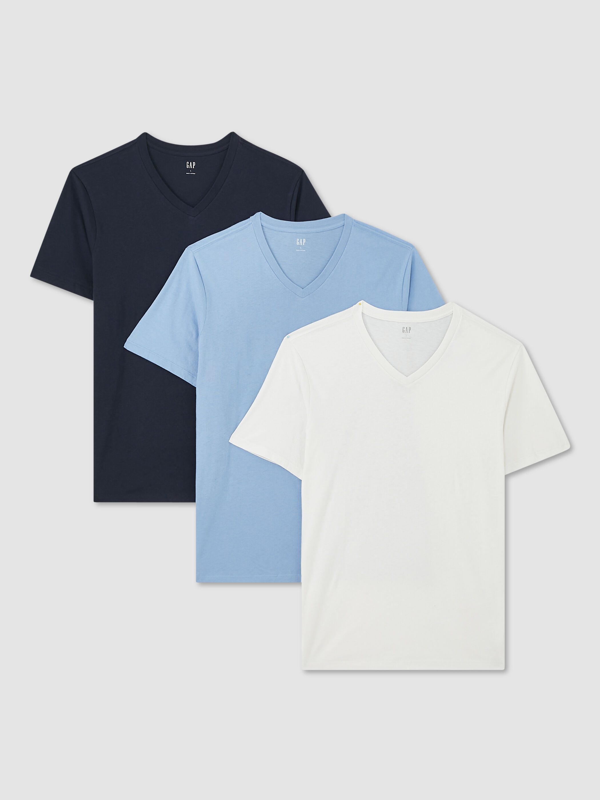 V Neck T Shirt 3 Pack