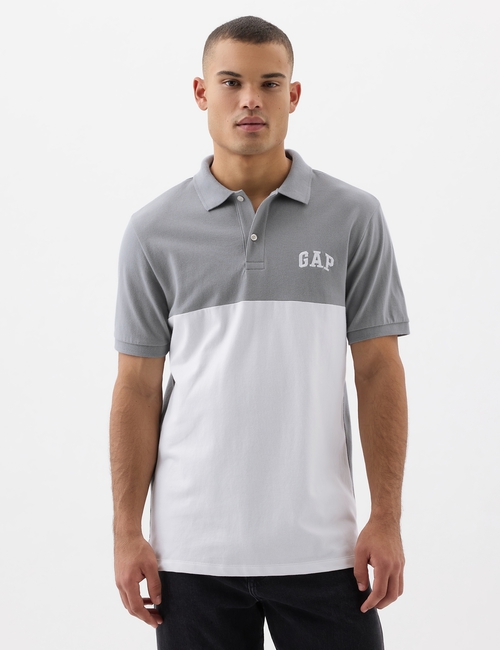 Gap Logo Colorblock Pique Polo Shirt