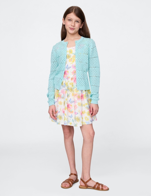 Kids Linen-Cotton Floral Dress