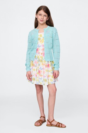 Kids Linen-Cotton Floral Dress