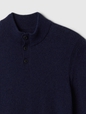 Mockneck Henley Sweater
