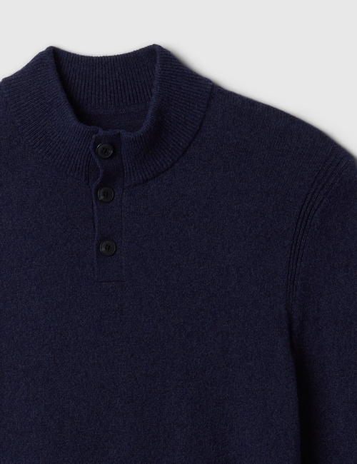 Mockneck Henley Sweater