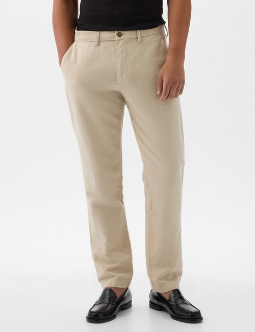 Linen-Cotton Trousers in Slim Fit