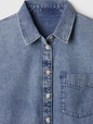 Cropped Denim Shirt
