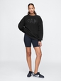 Oversized Sherpa Heart Logo Sweatshirt