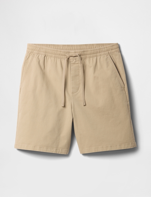 7" Essential Pull-On Khaki Shorts