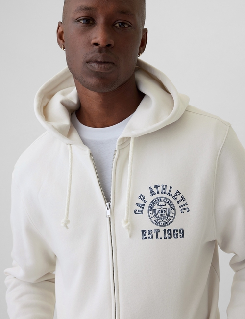 Vintage Soft Athletic Logo Zip Hoodie