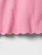 Linen-Blend Scalloped Mini Skort