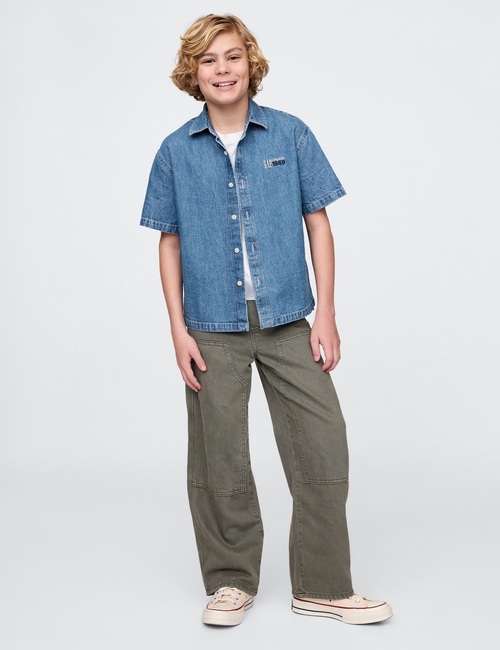 Kids Logo Denim Shirt
