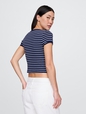 Modern Cropped Cap-Sleeve T-Shirt