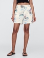 4" Mid Rise Pull-On Linen-Blend Shorts