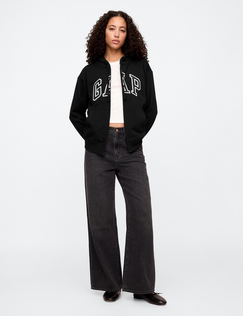 Relaxed Gap Logo Zip Hoodie