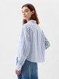 Cropped Linen-Blend Shirt