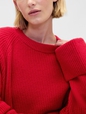 CashSoft Shaker-Stitch Boyfriend Sweater