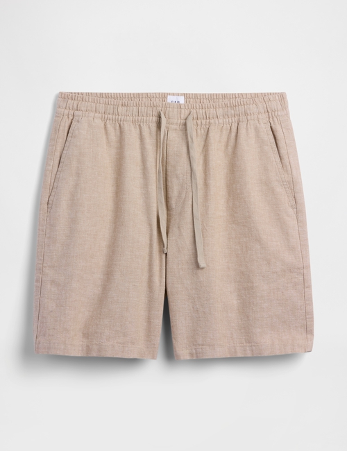 7" Linen-Blend Easy Shorts