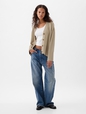 24/7 Split-Hem Linen-Blend Oversized Cardigan