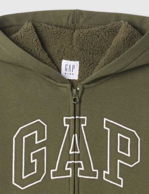 Kids Relaxed Gap Logo Sherpa Zip Hoodie