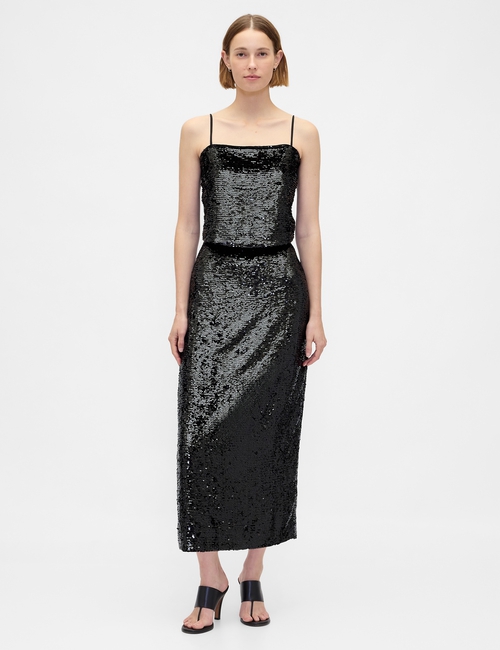 Sequin Maxi Skirt