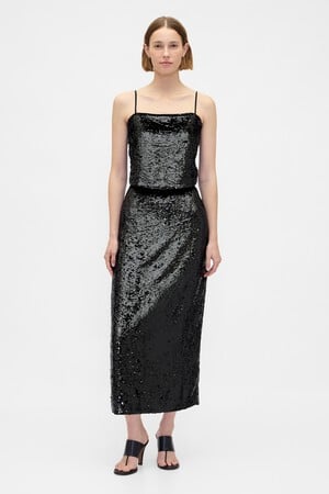 Sequin Maxi Skirt
