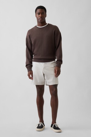 7 INCH FIXED WAIST LINEN SHORT SP26