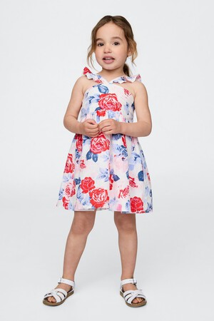 Baby & Toddler Linen-Cotton Flutter V-Neck Dress