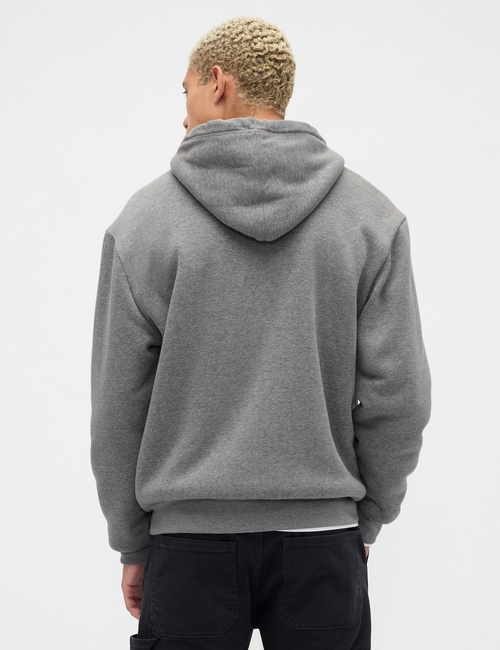 Relaxed Gap Logo Sherpa-Lined Zip Hoodie