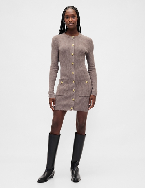 CashSoft Rib Pocket Mini Sweater Dress