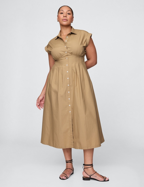 Poplin Midi Shirtdress