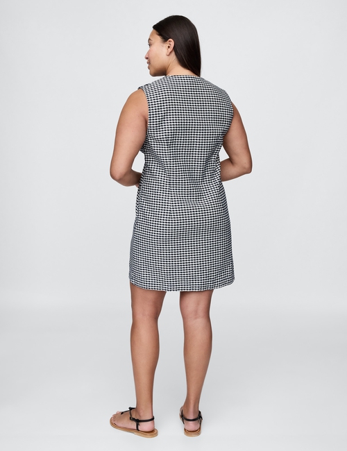 Gap × DÔEN Gingham Denim Mini Dress