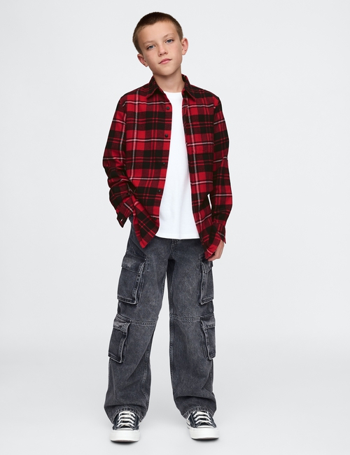 Kids Organic Cotton Flannel Shirt