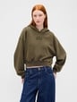VintageSoft Crop Logo Hoodie