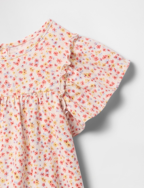 babyGap Linen-Blend Flutter Sleeve Top