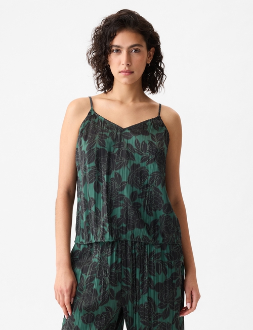 Pleated Satin Cami