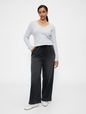 V-PULL ON WIDE LEG BLACK TIERRA
