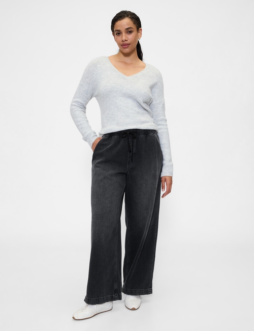 V-PULL ON WIDE LEG BLACK TIERRA