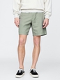 8" Linen-Cotton Shorts