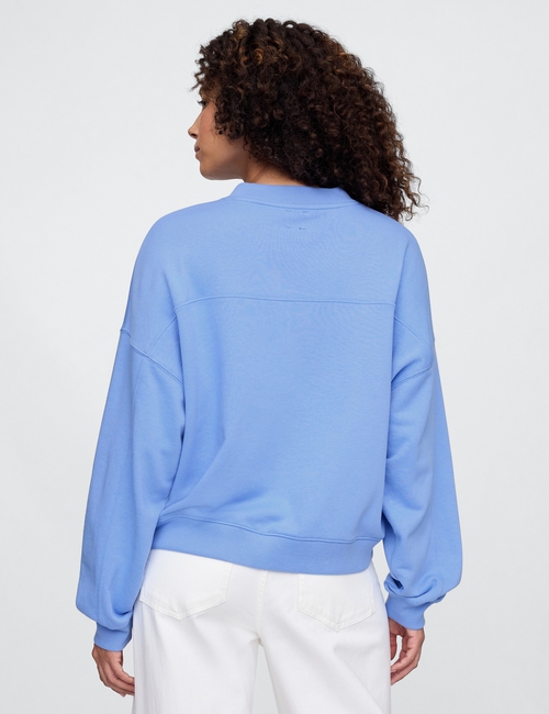 Vintage Soft French Terry Wedge V-Neck Sweatshirt