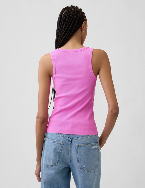 Shop Arch Logo Rib Tank Top for | GAP UAE