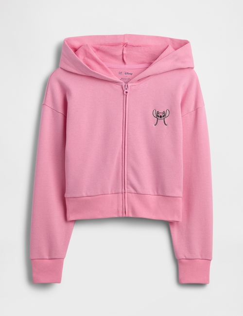 Lilo & Stitch Kids French Terry Cropped Zip Hoodie