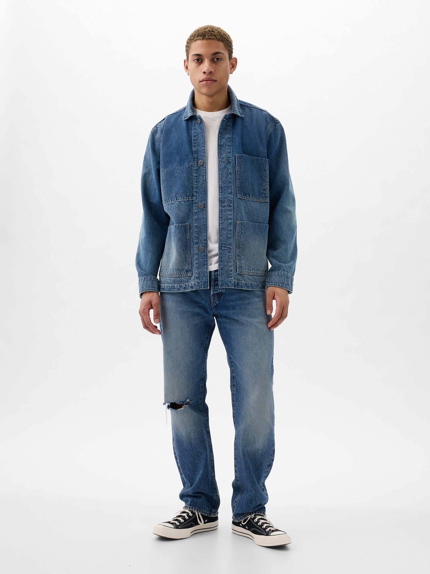 ジャケット・アウター GAP DENIM light wash chore jacket Denim Chore Jacket with Washwell | Gap