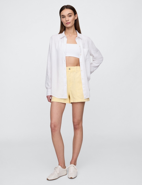 Linen-Blend Easy Shirt