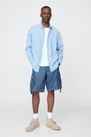 11" Baggy Denim Cargo Shorts