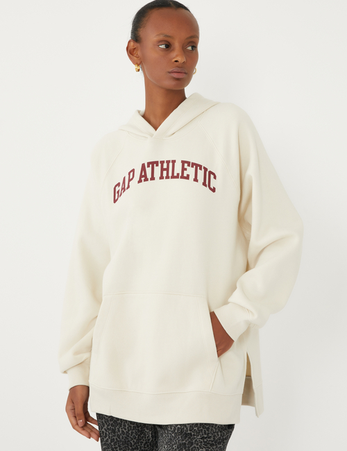 Logo Side Slit Hoodie