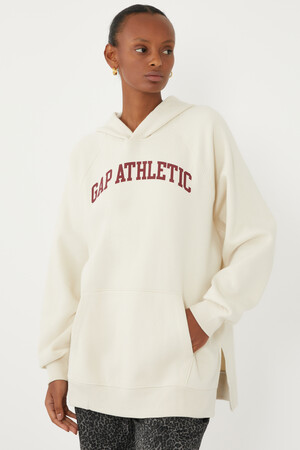 Logo Side Slit Hoodie