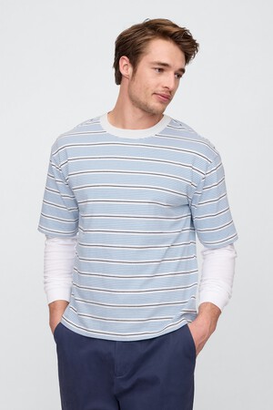 Vintage Soft Stripe Boxy T-Shirt