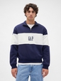 J - COLOR BLOCK LOGO HALF ZIP