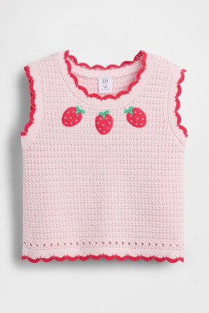Baby & Toddler Crochet Strawberry Sweater Tank