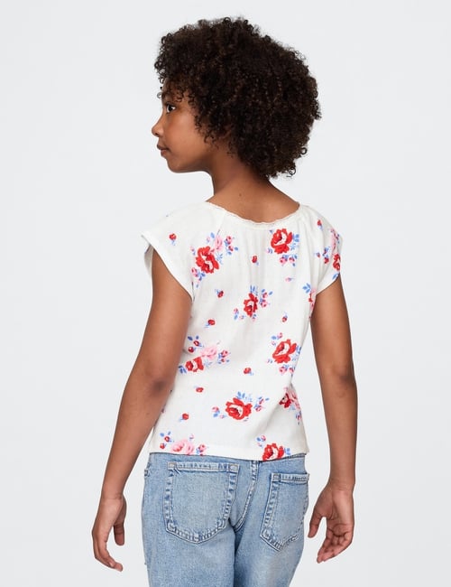 Kids Lace-Trim Pointelle T-Shirt
