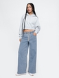Mid Rise Knit Easy Baggy Jeans