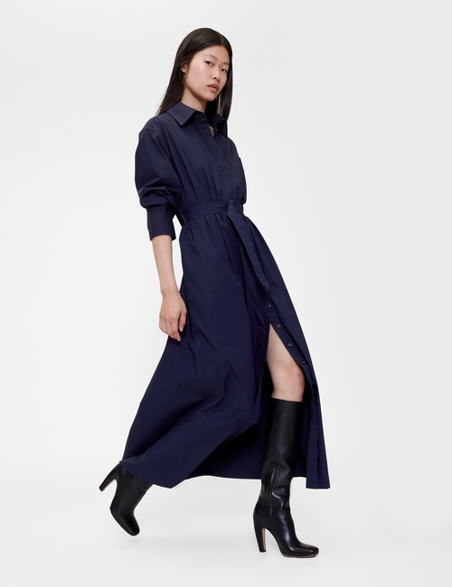 GAP STUDIO MAXI BELTED SHIRTDRESS
